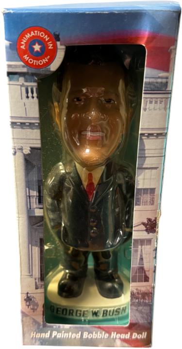 President George W. Bush 2001 Vintage Bobble Dobbles Bobblehead NIB Box Wear-Powers Sports Memorabilia