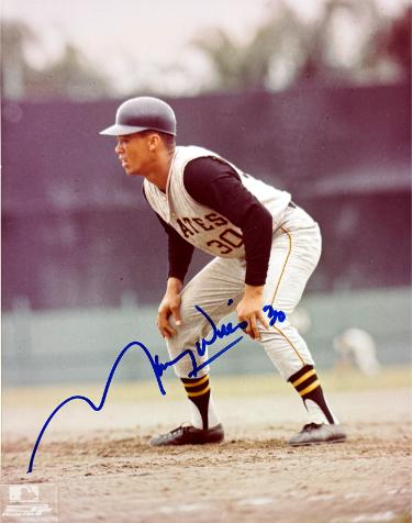 Maury Wills Autographed Pittsburgh Pirates MLB 8x10 Photo imperfect- COA/Show Ticket-Powers Sports Memorabilia