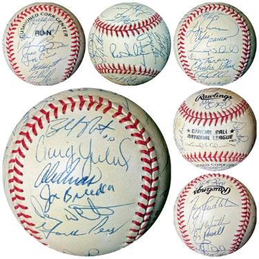 1996 Florida Marlins Team Autographed Ofc Rawlings RONL Baseball ?Çô 29 Sigs- Mounted Memories COA Lachemann/Rojas/Dawson/Sheffield-Powers Sports Memorabilia