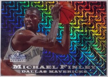 Michael Finley 1997-98 Fleer Flair Showcase SP Showstopper Row 0 #54- /1000 (Dallas Mavericks)-Powers Sports Memorabilia