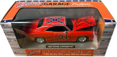 Catherine Bach Autographed Dukes of Hazzard Cooter's Garage Exclusive 1969 Dodge Charger 1:25 Scale Diecast Car/General Lee- COA-Powers Sports Memorabilia