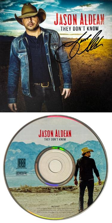 Jason Aldean Autographed 2016 They Don't Know Album Cover Booklet w/ CD & Case?Çô COA-Powers Sports Memorabilia