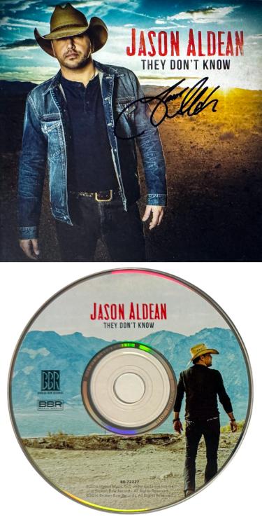 Jason Aldean Autographed 2016 They Don't Know Album Cover Booklet w/ CD & Case?Çô COA - CTBL_045468-Powers Sports Memorabilia