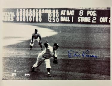 Don Larsen Autographed New York Yankees 1956 World Series Perfect Game MLB Licensed 8x10 Photo imperfect- COA - CTBL_045476-Powers Sports Memorabilia