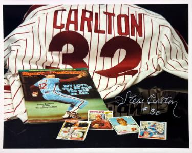 Steve Carlton Autographed Philadelphia Phillies Collage 8x10 Photo #32- COA (HOF/4XCY)-Powers Sports Memorabilia