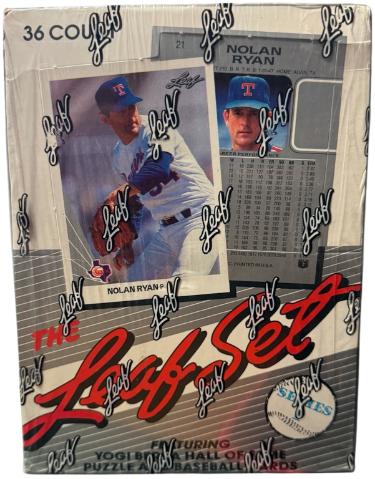 1990 Leaf Baseball Series 1 Hobby Box- 36 Packs- New/ Original Factory Sealed-Powers Sports Memorabilia