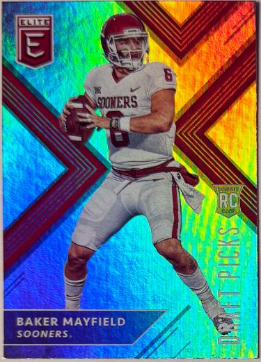 Baker Mayfield 2018 Panini Elite Draft Picks Rookie Card (RC) #139 (Oklahoma/Bucaneers)-Powers Sports Memorabilia