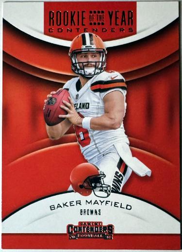 Baker Mayfield 2018 Panini Contenders Rookie of the Year Card #RYA-BM (Cleveland Browns)-Powers Sports Memorabilia