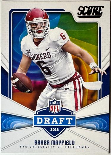 Baker Mayfield 2018 Panini Score NFL Draft Rookie Card (RC) #17 (Oklahoma/Bucaneers)-Powers Sports Memorabilia