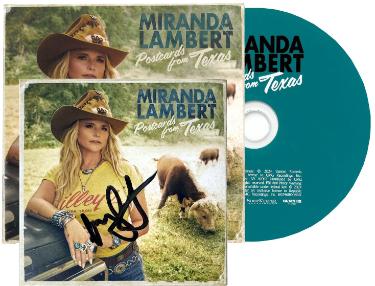 Miranda Lambert Autographed 2024 Postcards From Texas CD Autographed 4x4 Art Insert - COA-Powers Sports Memorabilia