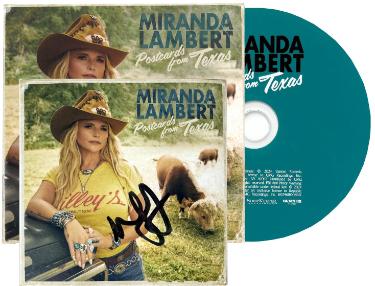Miranda Lambert Autographed 2024 Postcards From Texas CD Autographed 4x4 Art Insert - COA - CTBL_045515-Powers Sports Memorabilia