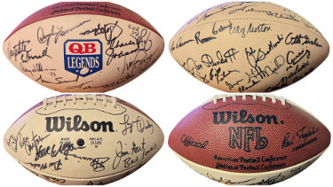 QB Legends Autographed Wilson NFL WP Football 32 Sigs?Çô Beckett- Johnny Unitas/Jurgensen/Graham/Dawson/Blanda-Powers Sports Memorabilia