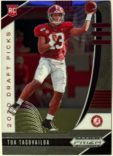 Tua Tagovailoa 2020 Panini Prizm Draft Picks Rookie Card (RC) #101 (Alabama Crimson Tide)-Powers Sports Memorabilia