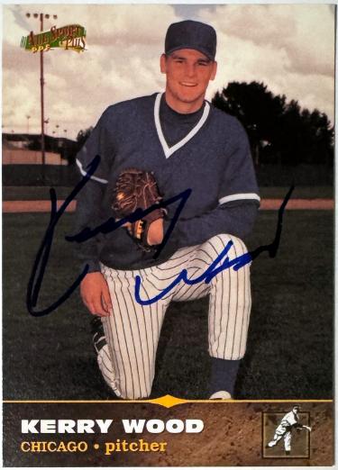 Kerry Wood Autographed 1996-97 Score Board All Sport PPF RC On Card Auto #166-COA (Chicago Cubs)-Powers Sports Memorabilia