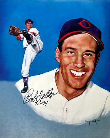 Bob Feller Autographed Cleveland 8x10 Portrait Photo 7-7-94- COA (HOF)-Powers Sports Memorabilia