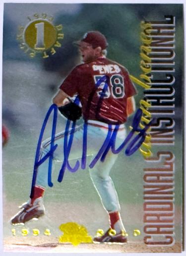 Alan Benes Autographed 1994 Classic Best Gold #1 Draft Picks Rookie On Card Auto #LP1- COA-Powers Sports Memorabilia