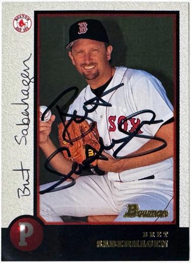 Bret Saberhagen Autographed 1998 Bowman On Card Auto #279- COA (Boston Red Sox)-Powers Sports Memorabilia