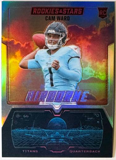 Cam Ward 2025 Panini Rookies & Stars Airborne Silver Rookie Card (RC) #29 (Tennessee Titans)-Powers Sports Memorabilia
