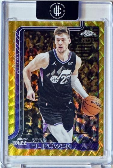 Kyle Filipowski 2025-26 Topps Chrome Gold Refractor Card #213- /50 (Utah Jazz)-Powers Sports Memorabilia