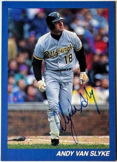 Andy Van Slyke Autographed Custom On Card Auto - COA (Pittsburgh Pirates)-Powers Sports Memorabilia