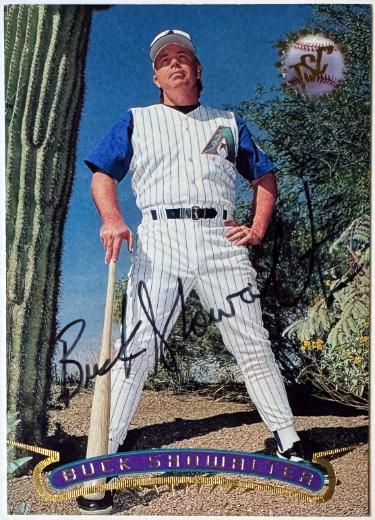 Buck Showalter Autographed 1996 Topps Stadium Club On Card Auto #356 - COA (Arizona Diamondbacks) - CTBL_045630-Powers Sports Memorabilia