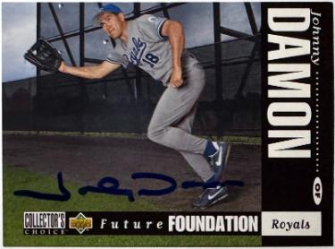 Johnny Damon Autographed 1994 Upper Deck Collector's Choice Rookie Card (RC) #642- COA - CTBL_045642-Powers Sports Memorabilia