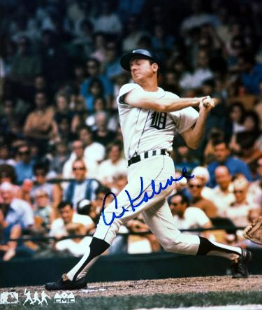Al Kaline Autographed Detroit Tigers MLB 8x10 Photo imperfect- Tuff Stuff COA (HOF)-Powers Sports Memorabilia