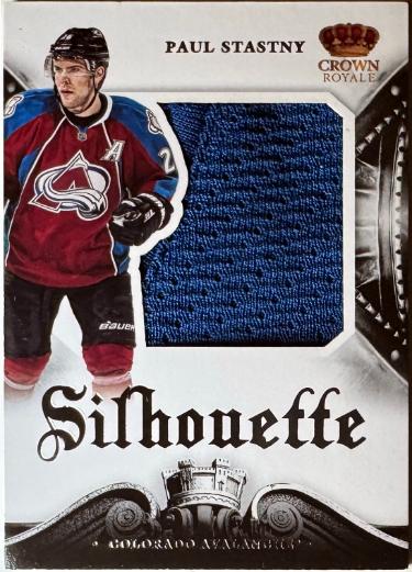 Paul Stastny 2013-14 Panini Crown Royale Silhouette Game Worn Relic Card #S-PAS (Colorado Avalanche)-Powers Sports Memorabilia