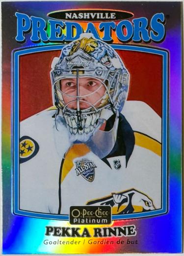 Pekka Rinne 2016-17 O-Pee-Chee Platinum Retro Rainbow Card #R-65 (Nashville Predators)-Powers Sports Memorabilia