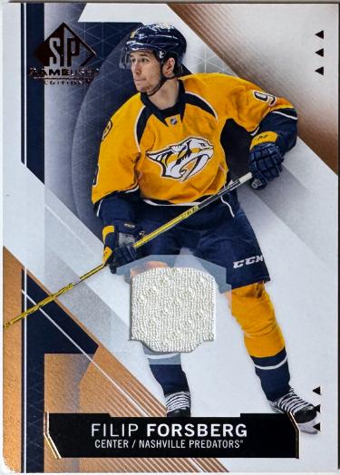 Filip Forsberg 2015-16 SP Game Used Copper Jersey Card #90 (Nashville Predators)-Powers Sports Memorabilia