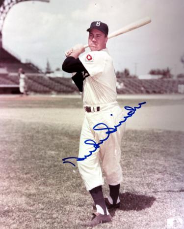 Duke Snider Autographed Brooklyn Dodgers MLB 8x10 Photo imperfect- NFL Alumni COA/HOF-Powers Sports Memorabilia