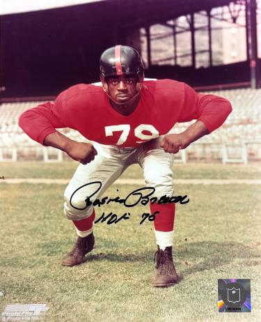 Roosevelt Rosie Brown Autographed New York Giants NFL 8x10 Photo HOF minor dings- COA - CTBL_045695-Powers Sports Memorabilia