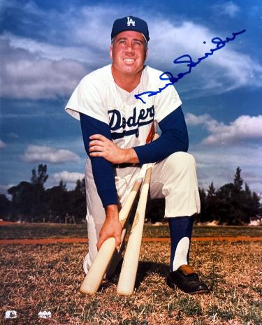 Duke Snider Autographed Los Angeles Dodgers MLB 8x10 Photo imperfect- COA (HOF/2X WSC) - CTBL_045696-Powers Sports Memorabilia