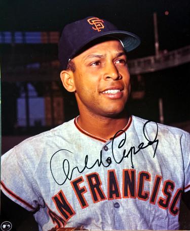 Orlando Cepeda Autographed Giants MLB Licensed 8x10 Photo imperfect- COA (HOF)-Powers Sports Memorabilia