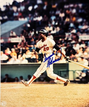 Frank Robinson Autographed Baltimore Orioles MLB 8x10 Photo imperfect- COA (HOF/TC) - CTBL_045709-Powers Sports Memorabilia