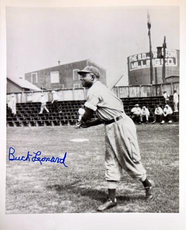 Buck Leonard Autographed Homestead Grays Negro League 8x10 Photo imperfect- COA-Powers Sports Memorabilia