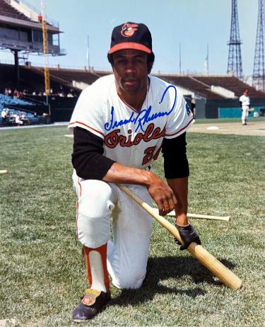 Frank Robinson Autographed Baltimore Orioles MLB 8x10 Photo imperfect- COA (HOF/TC) - CTBL_045721-Powers Sports Memorabilia