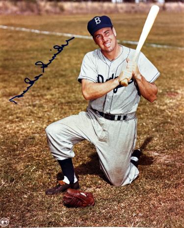 Duke Snider Autographed Brooklyn Dodgers MLB 8x10 Photo imperfect-CSA COA (HOF/2X WSC)-Powers Sports Memorabilia