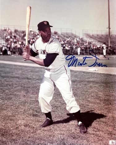 Monte Irvin Autographed New York Giants MLB 8x10 Photo imperfect- COA (HOF)-Powers Sports Memorabilia