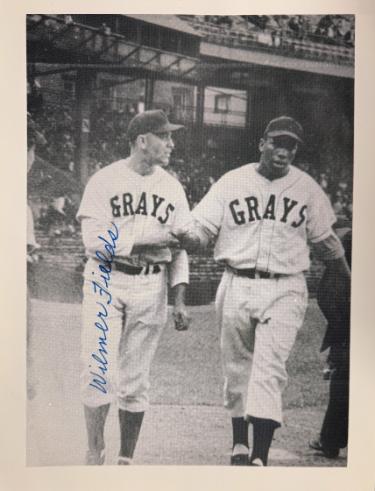 Wilmer Fields Autographed Homestead Grays Negro League 8.5x11 Photo imperfect- COA-Powers Sports Memorabilia