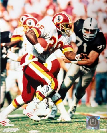 George Rogers Autographed Washington NFL 8x10 Photo imperfect #38- COA/Show Ticket-Powers Sports Memorabilia