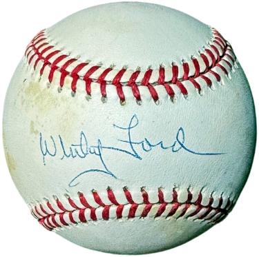 Whitey Ford Autographed Rawlings Official American League Baseball toned - COA (HOF/New York Yankees)-Powers Sports Memorabilia