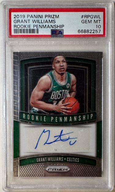 Grant Williams Autographed 2019 Panini Prizm Rookie Penmanship Card #RPHWL- PSA Graded 10 Gem Mint (Boston Celtics)-Powers Sports Memorabilia