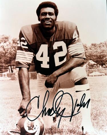 Charley Taylor Autographed Washington 8X10 Photo- Tuff Stuff COA/Show Ticket/HOF-Powers Sports Memorabilia