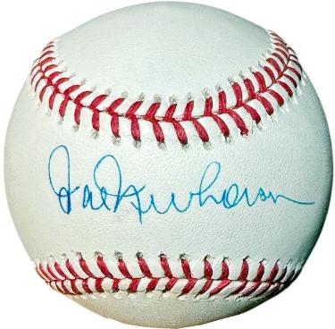 Hal Newhouser Autographed ROAL Rawlings Official American League Baseball minor tone- COA (Detroit Tigers/Cleveland/HOF) - CTBL_045793-Powers Sports Memorabilia
