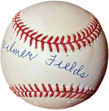 Wilmer Fields Autographed Official ROAL Rawlings American League Baseball toned- COA (Homestead Grays) - CTBL_045794-Powers Sports Memorabilia