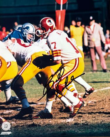 Billy Kilmer Autographed Washington NFL Licensed 8x10 Photo imperfect- COA/Show Ticket-Powers Sports Memorabilia