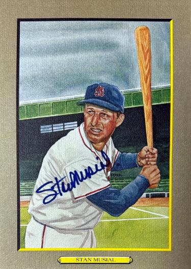 Stan Musial Autographed St. Louis Cardinals Perez Steele Great Moments 5.75x8 Postcard- Beckett (HOF)-Powers Sports Memorabilia