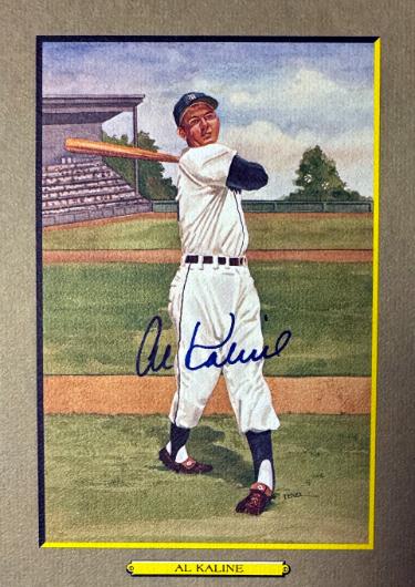 Al Kaline Autographed Detroit Tigers Perez Steele Great Moments 5.75x8 Postcard- Beckett (HOF)-Powers Sports Memorabilia