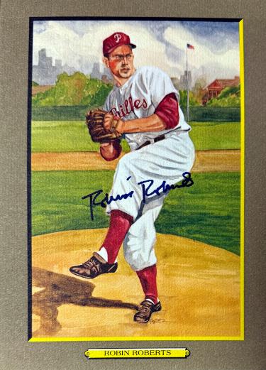 Robin Roberts Autographed Philadelphia Phillies Perez Steele Great Moments 5.75x8 Postcard- Beckett (HOF)-Powers Sports Memorabilia